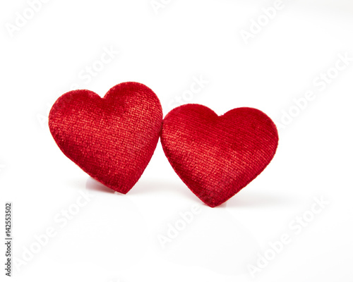 Two red hearts