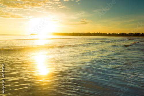  sunrise over the tropical beach