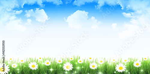 花　新緑　風景　背景