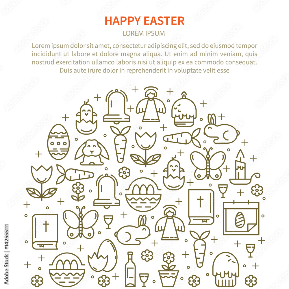 Flyer Easter with your text