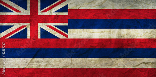 Hawaii Flag on Paper