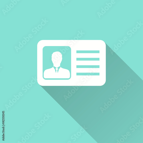 Identification card - vector icon.