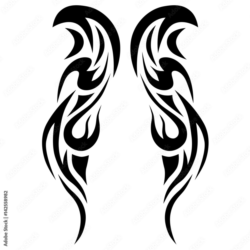 Tattoo tribal vector designs. Tribal tattoos. Art tribal tattoo. Isolated  vector sketch of a tattoo. Idea for design. Stock Vector | Adobe Stock