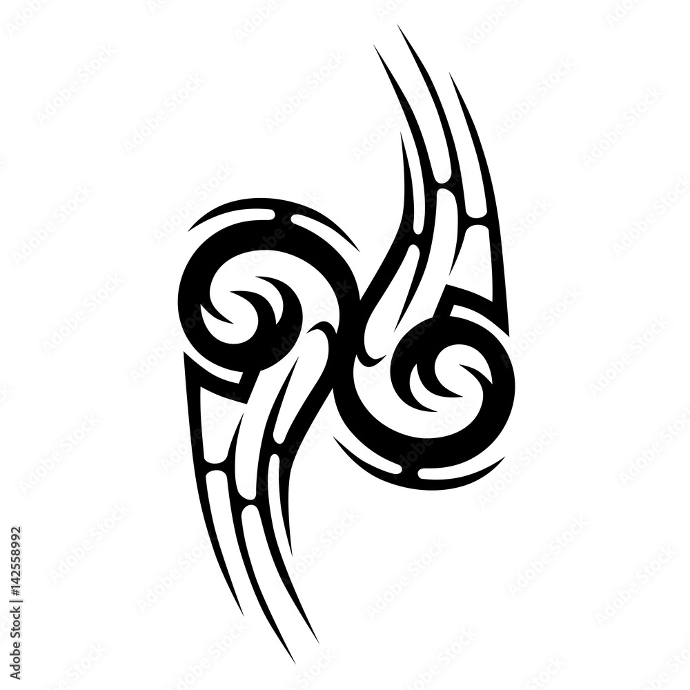 Tattoo tribal vector designs. Tribal tattoos. Art tribal tattoo. Isolated  vector sketch of a tattoo. Idea for design. Stock Vector | Adobe Stock