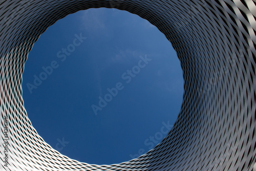 abstract metallic structure with repetitive pattern background 