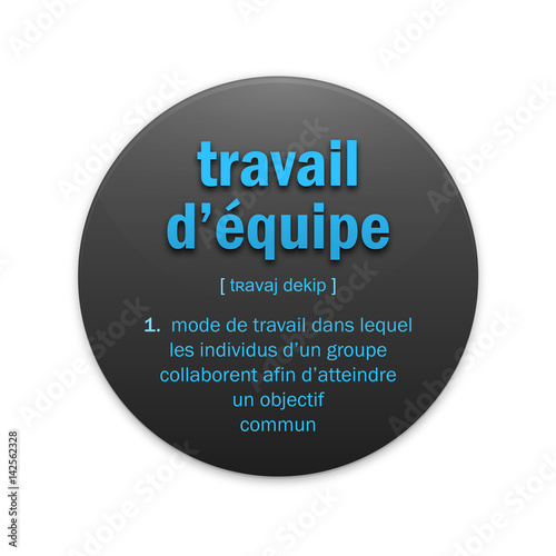 Icône « TRAVAIL D’EQUIPE » avec définition