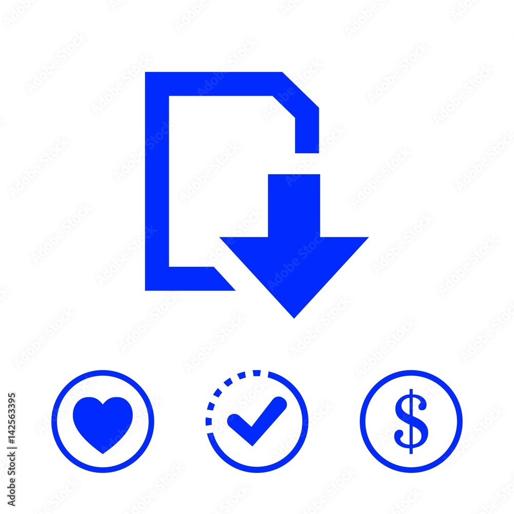 download icon stock vector illustration flat design