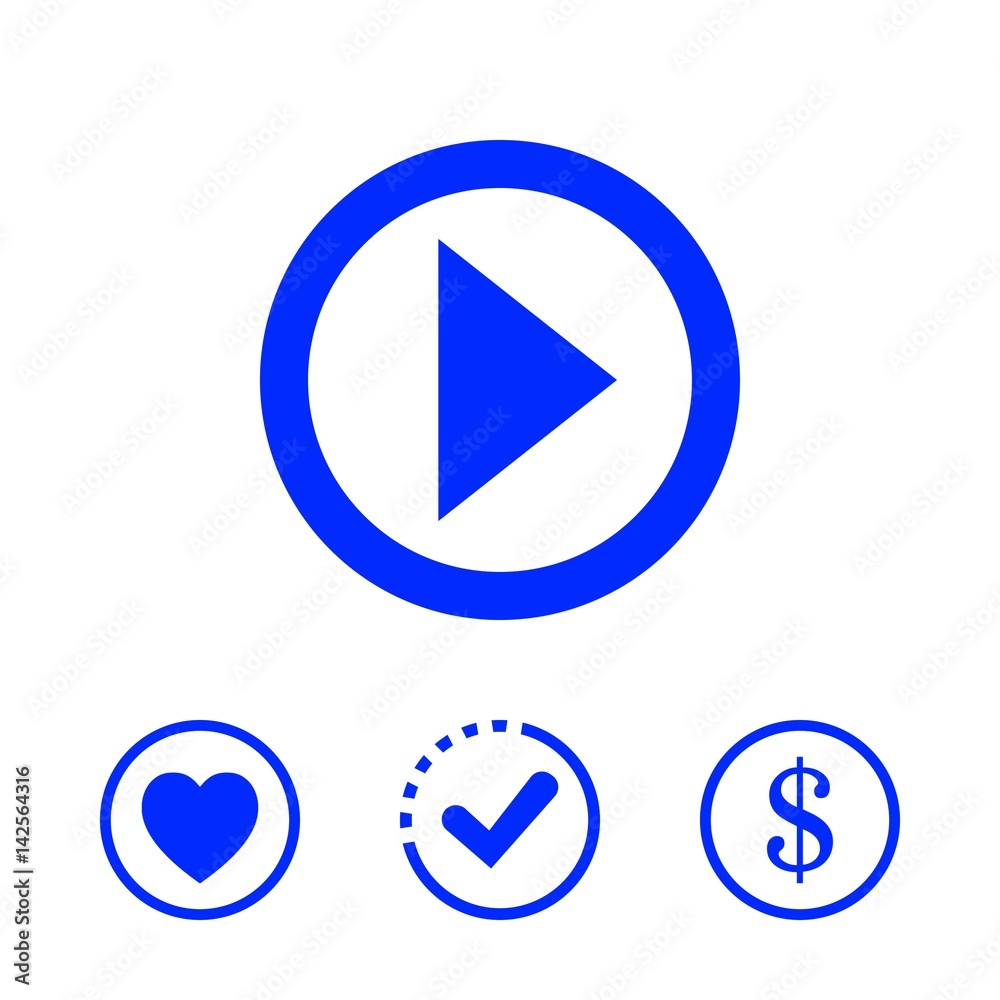 play icon stock vector illustration flat design play icon stock vector illustration flat design