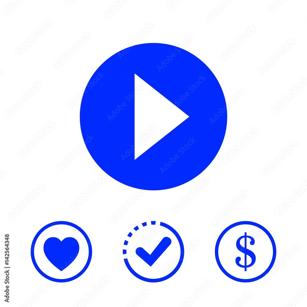 play icon stock vector illustration flat design play icon stock vector illustration flat design
