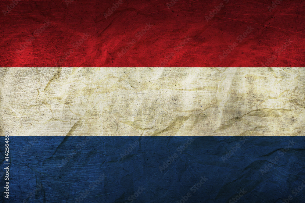 Netherlands Flag on Paper