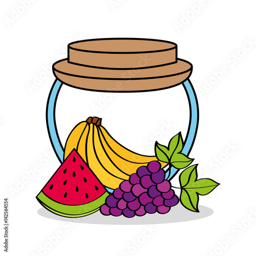 smothie fruits delicious icon vector ilustration design