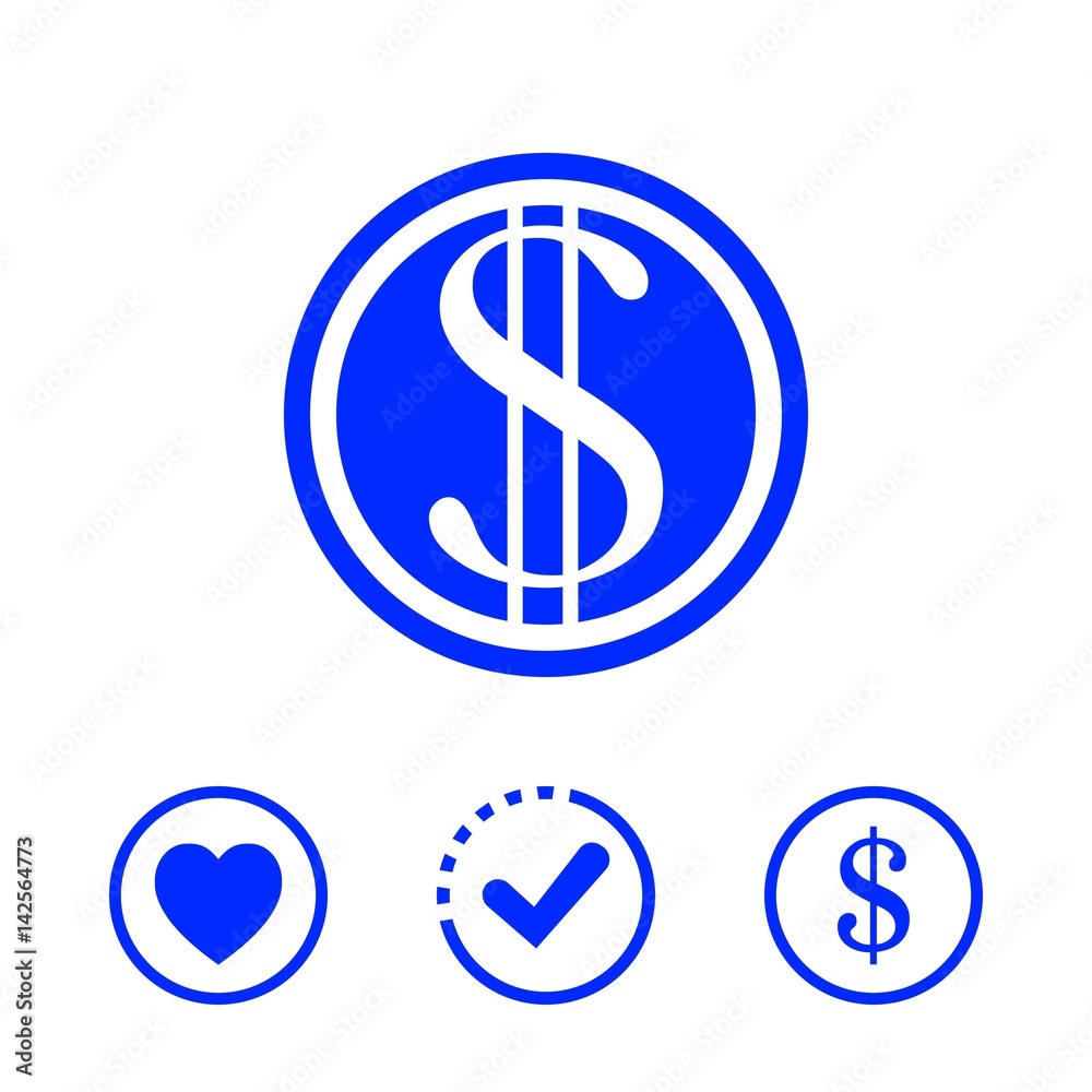 money icon stock vector illustration flat design