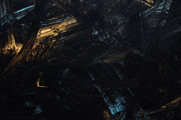 Abstract black, blue and gold background