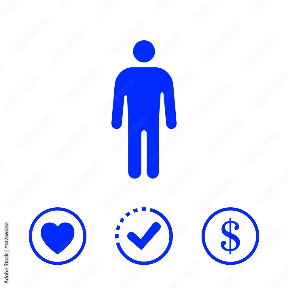 man icon stock vector illustration flat design man icon stock vector illustration flat design
