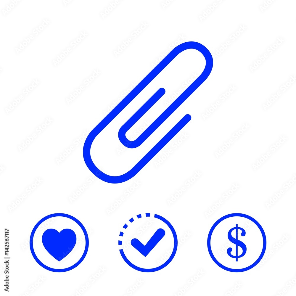 paper clip icon stock vector illustration flat design paper clip icon stock vector illustration flat design
