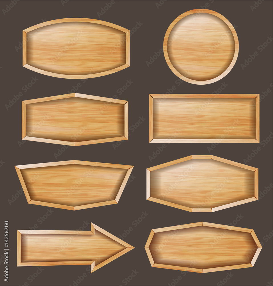 Vector wood sign background