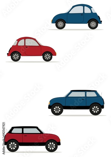 Four isolated of motor vehicles © Rouz