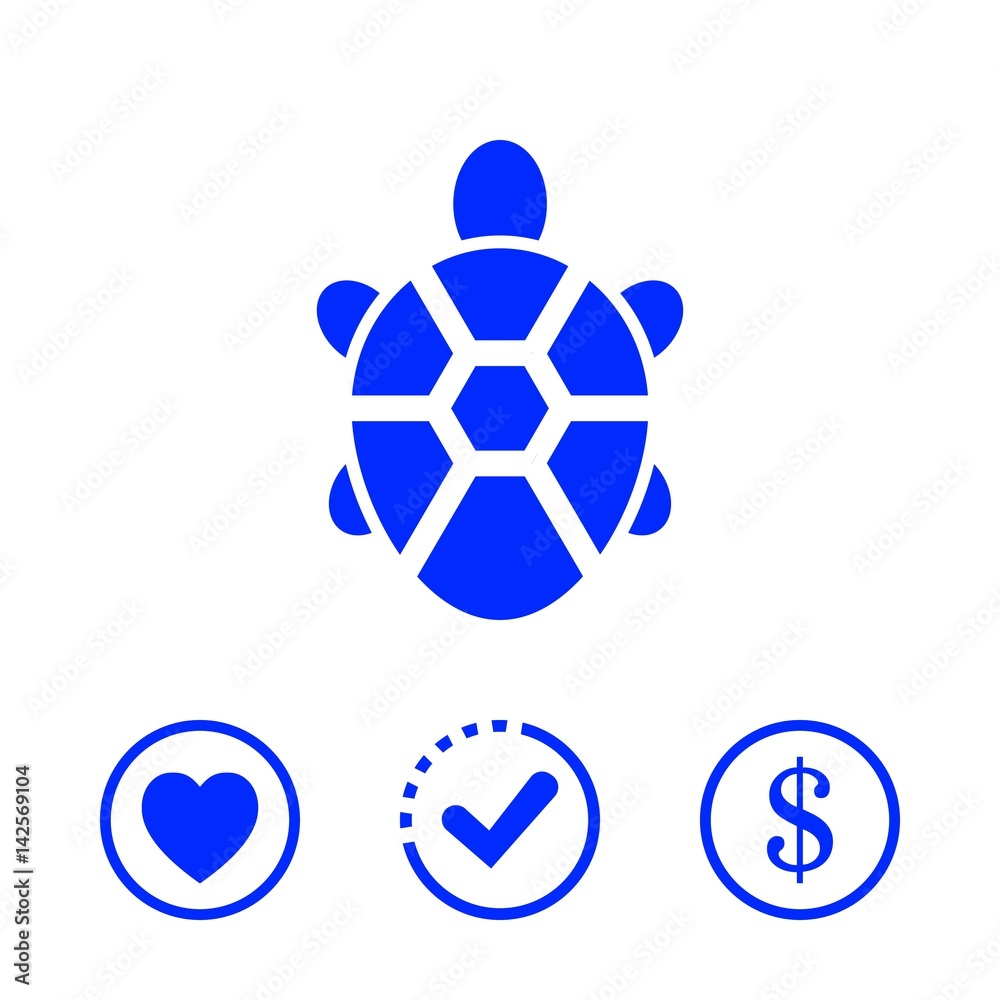 Fototapeta premium turtle icon stock vector illustration flat design