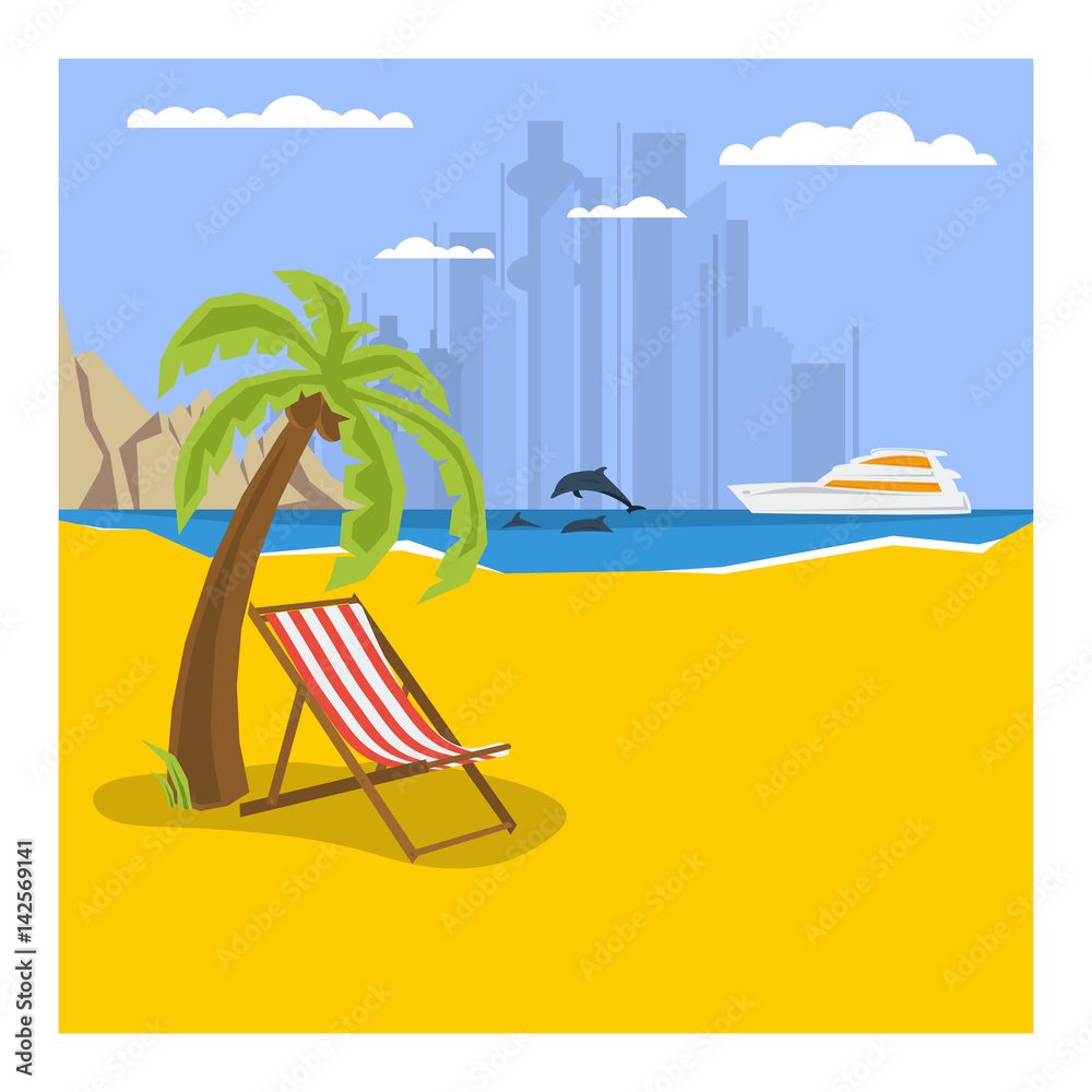 Summertime - square banner template