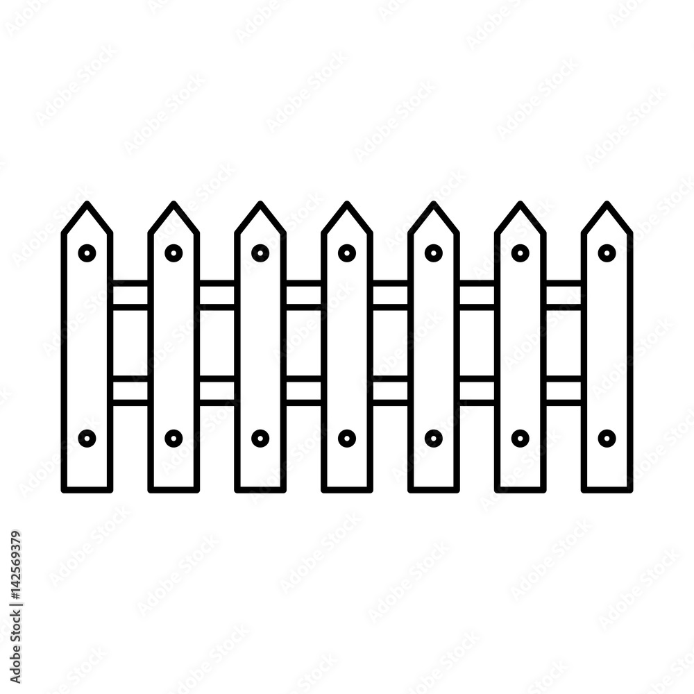 farm fence isolated icon vector illustration design