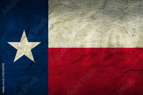 Texas Flag on Paper
