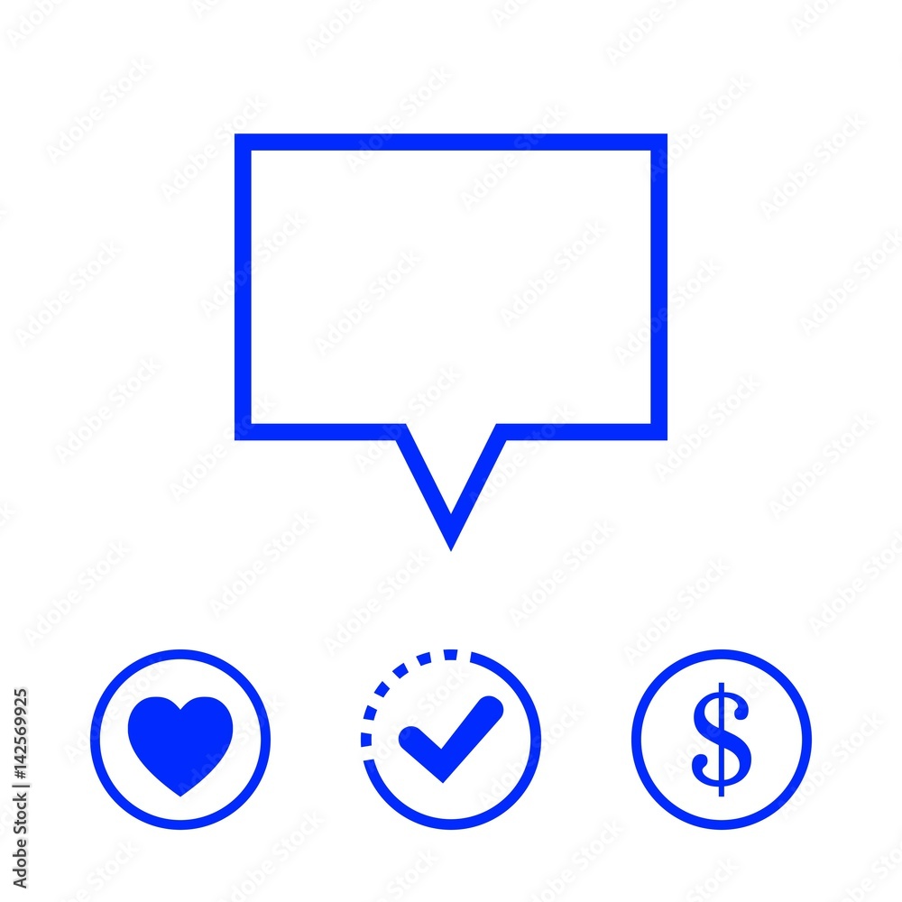 Speech Bubbles Icon. Chat pictogram icon stock vector illustration Speech Bubbles Icon. Chat pictogram icon stock vector illustration