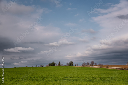 Clouds above a field