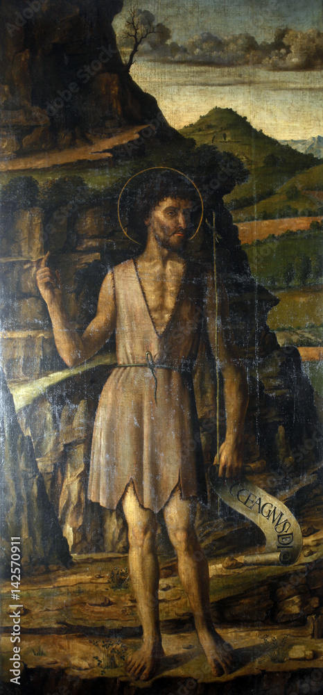 Gentile Bellini: Saint John the Baptist, Altarpiece in Cathedral of Saint Lawrence in Trogir, Croatia