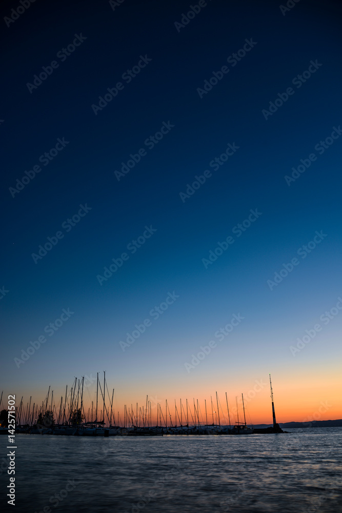 Lake Balaton, in the night
