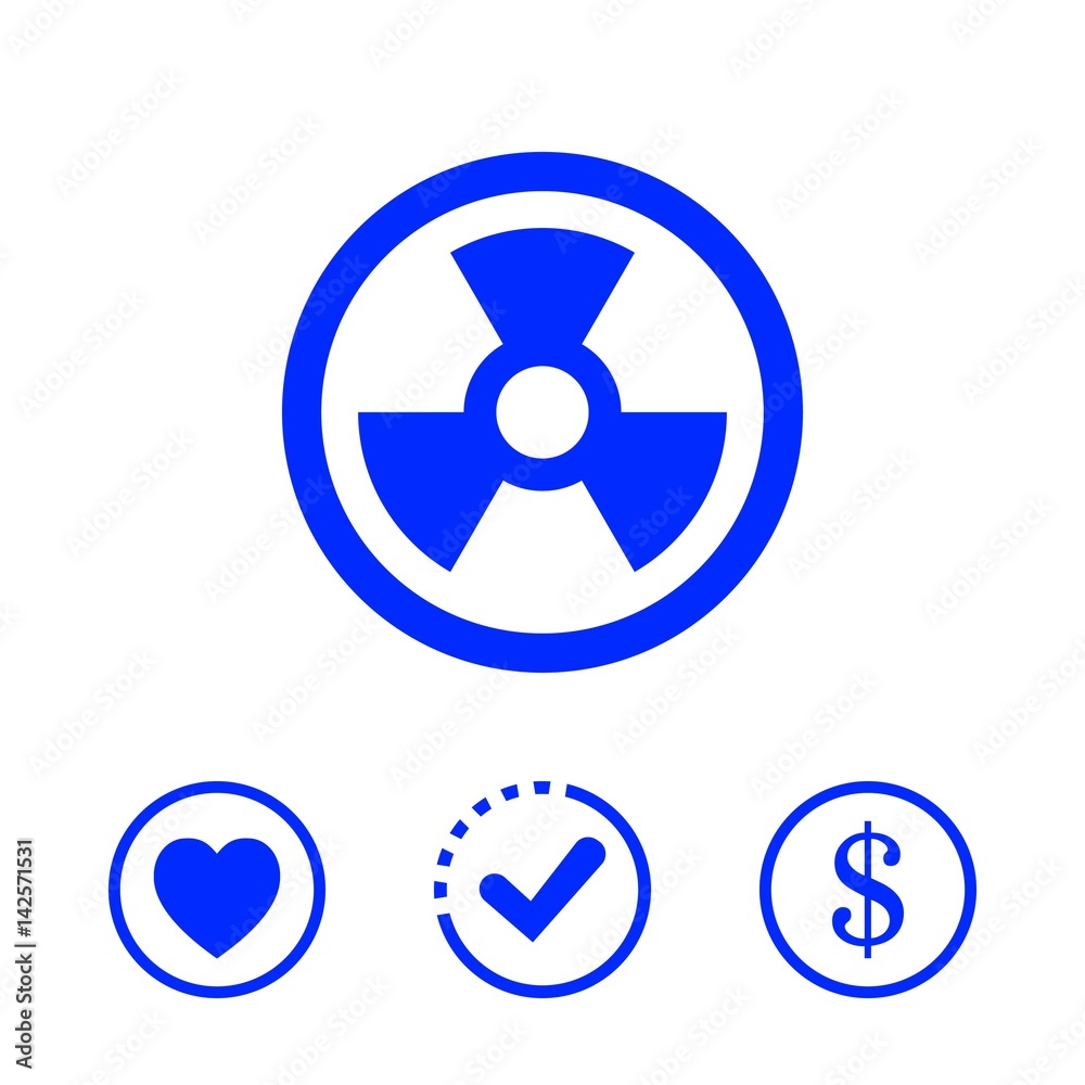 radioactive icon stock vector illustration flat design radioactive icon stock vector illustration flat design