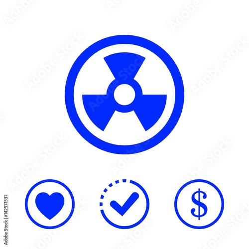 radioactive icon stock vector illustration flat design