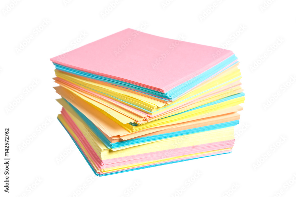 stack of colored paper stack of colored paper