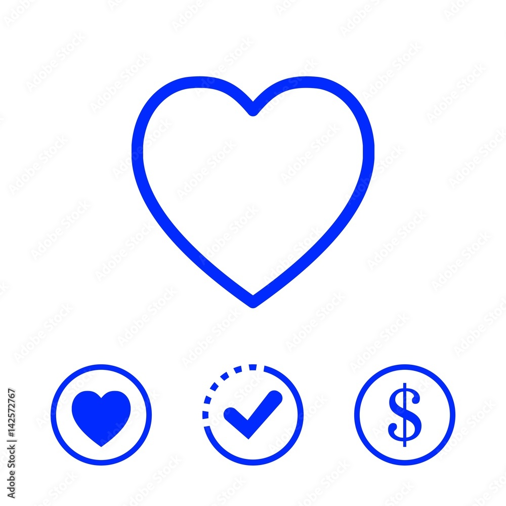heart icon stock vector illustration flat design heart icon stock vector illustration flat design