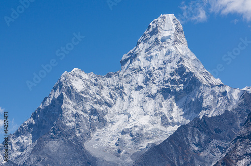 Ama Dablam mountain peak, famous peak of Everest region, Nepal