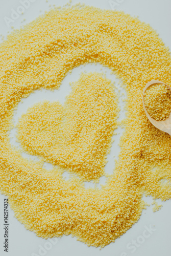 Raw cous cous background photo