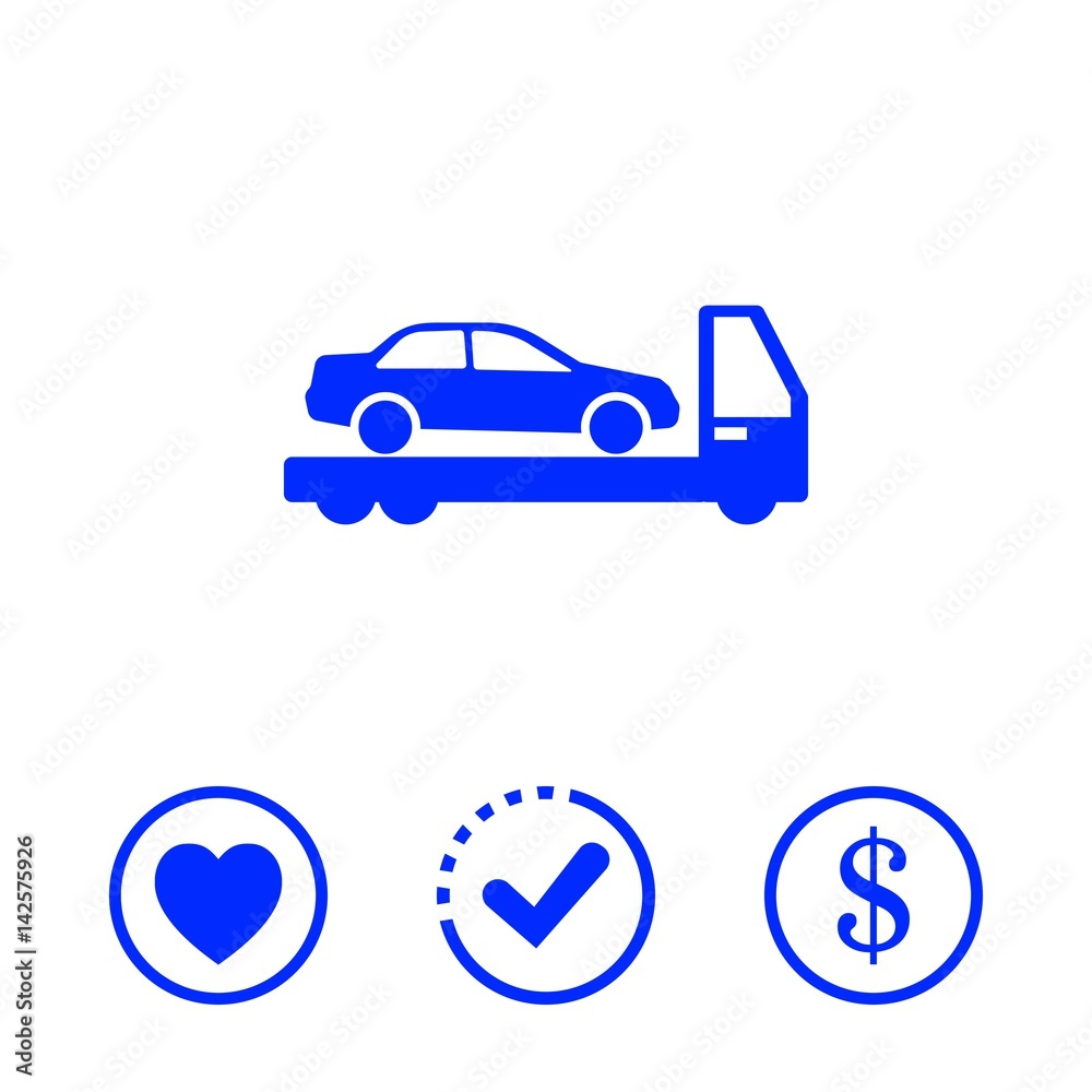 tow truck icon stock vector illustration flat design tow truck icon stock vector illustration flat design