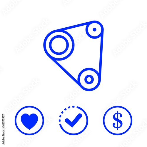 Timing belt icon stock vector illustration flat design