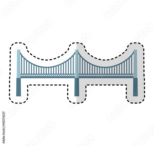 new york bridge isolated icon vector illustration design