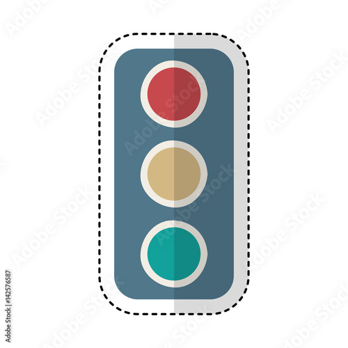 traffic light semaphore icon vector illustration design