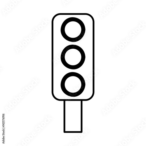 traffic light semaphore icon vector illustration design