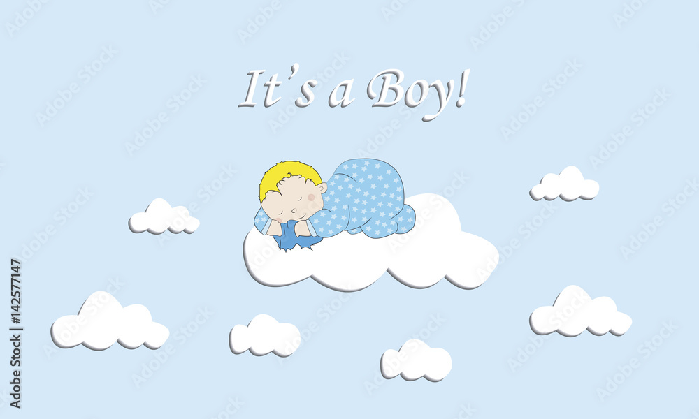 it's a boy con niño y nubes. it's a boy con niño y nubes.