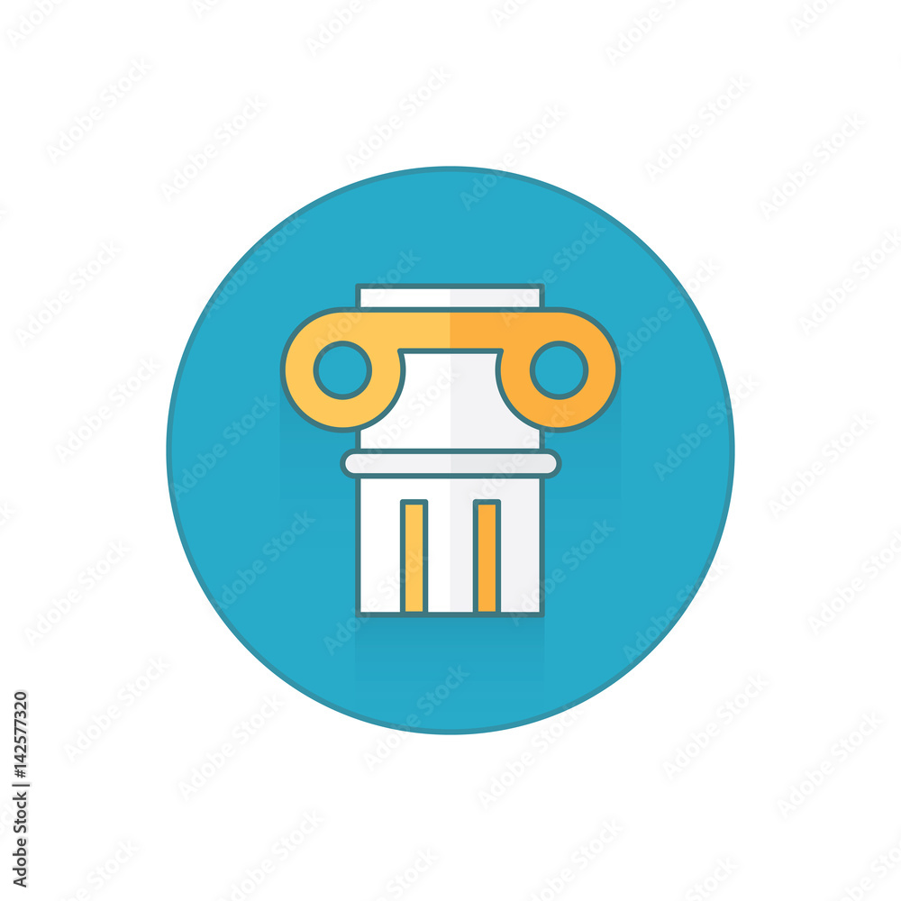 Ancient columns icon button Ancient columns icon button