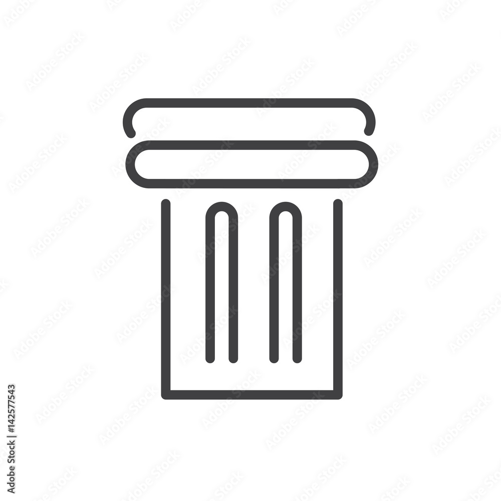 Ancient columns line icon