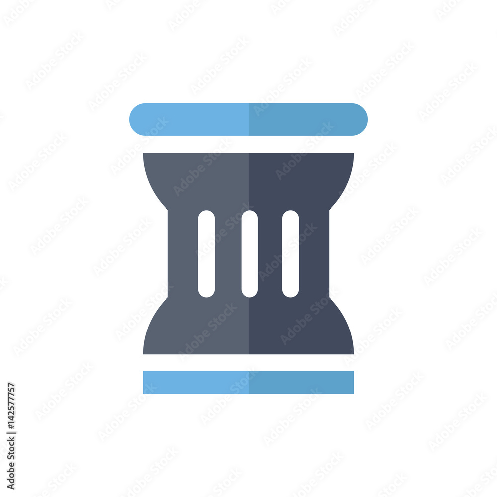 Ancient columns icon flat color Ancient columns icon flat color