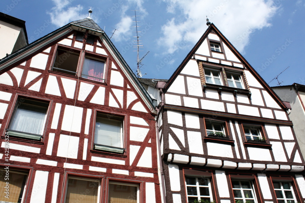 Timber-frame houses in the center of Bernkastel. Germany
