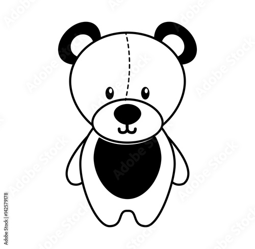 Fototapeta Naklejka Na Ścianę i Meble -  bear teddy toy icon vector illustration design