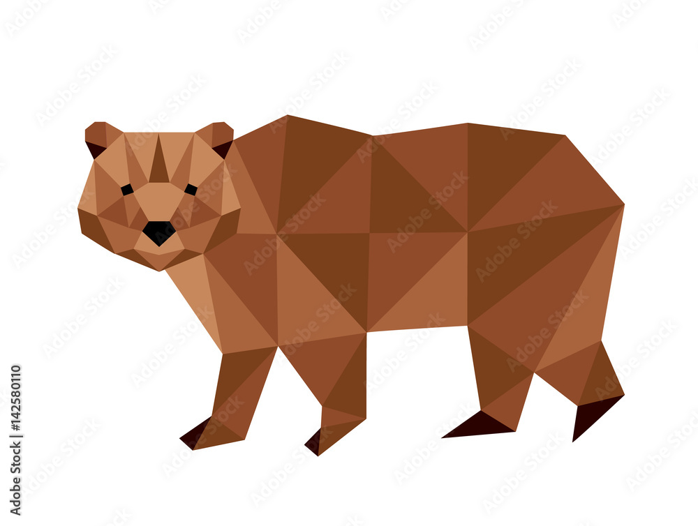 Fototapeta premium Polygonal bear
