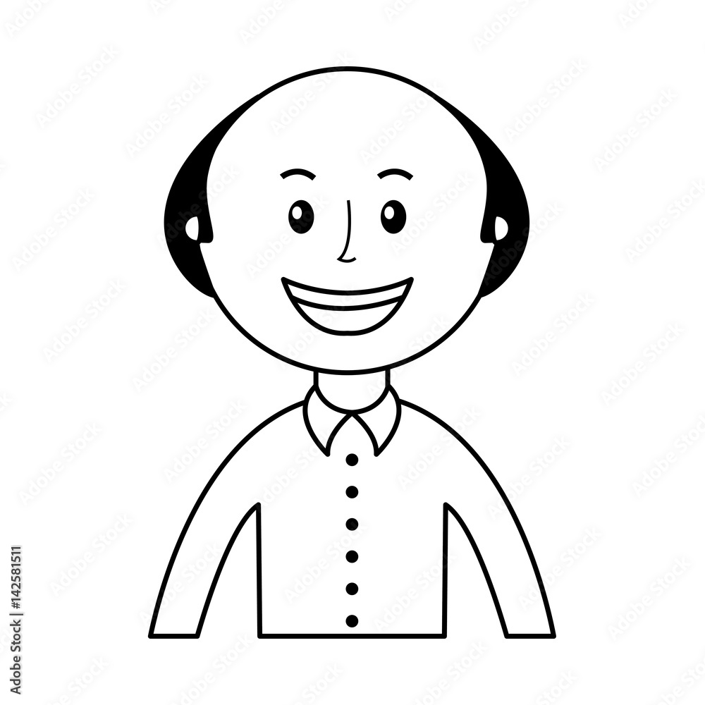grandfather avatar character icon vector illustration design