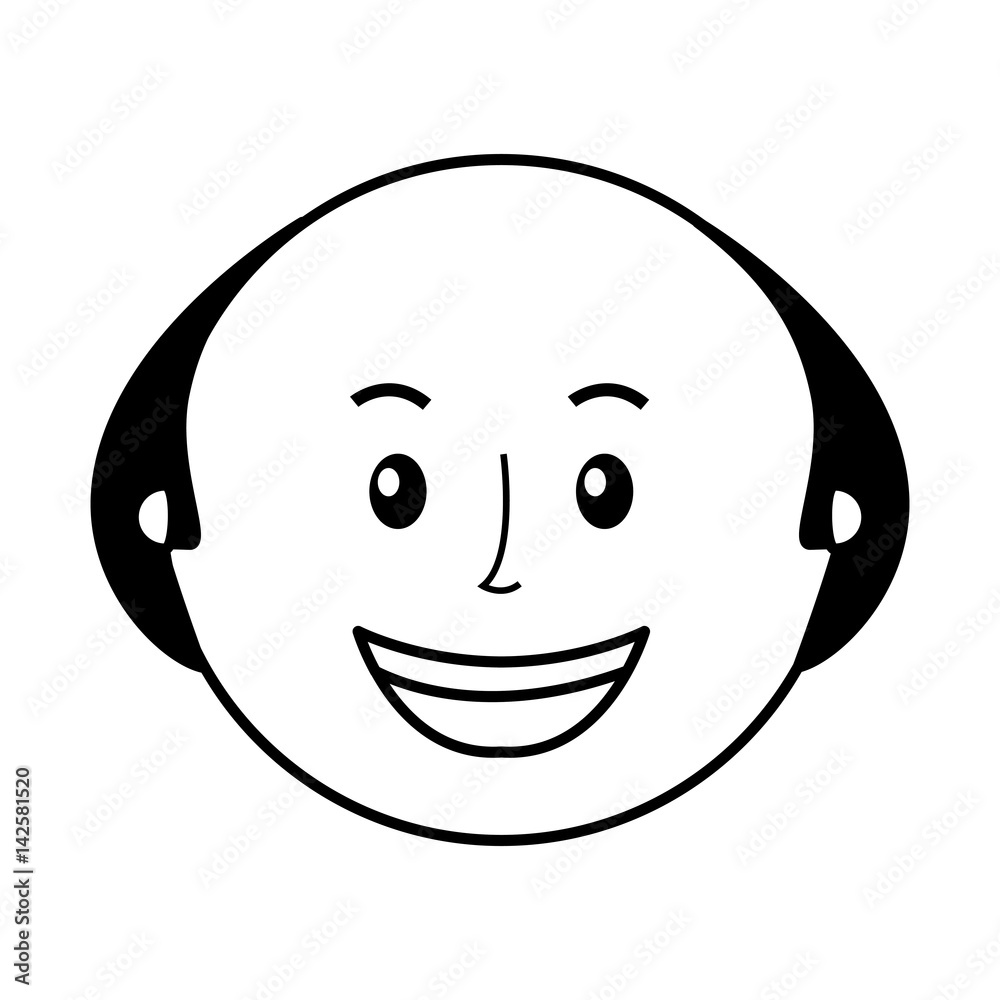 Fototapeta premium grandfather avatar character icon vector illustration design