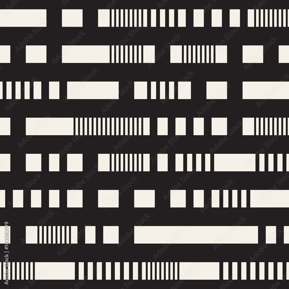 Black and White Dashed Lines Pattern. Modern Abstract Vector Seamless Background Black and White Dashed Lines Pattern. Modern Abstract Vector Seamless Background